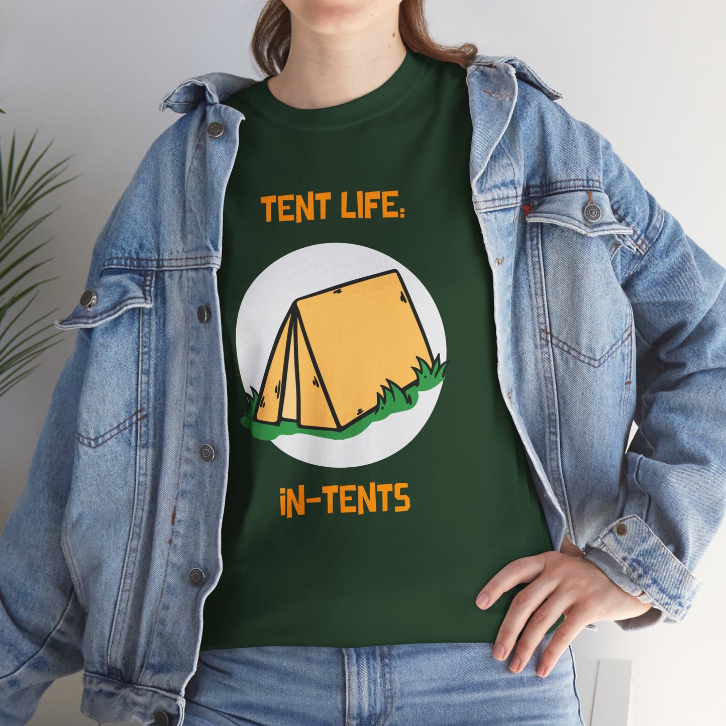 Funny Tent Life, In-Tents Camping T-Shirt –   Campers and Nature Lovers Tee, Unisex Heavy Cotton Tee, Outdoor Adventure Gift, Travel Apparel